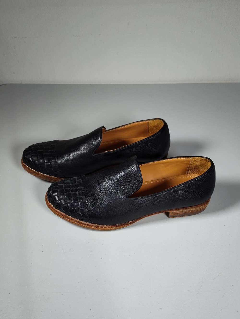 Blackstone HL58 Black Calfskin Leather Loafers 38‎